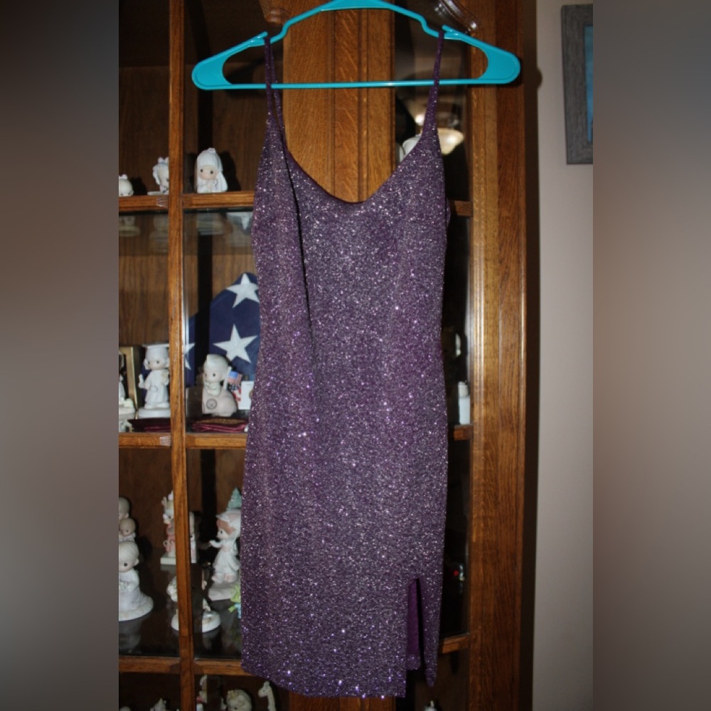 Purple Sparkling HOCO Dress